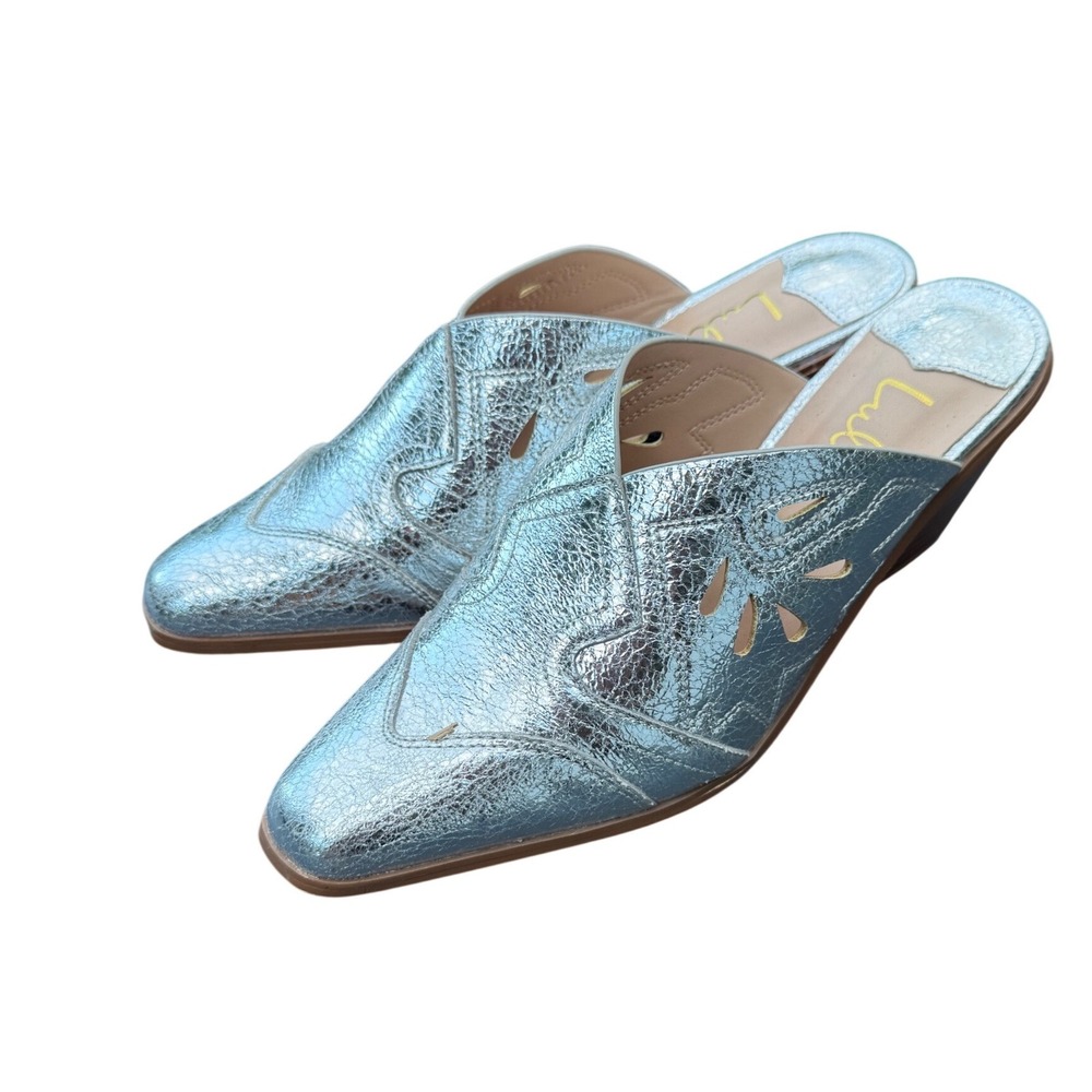 Lulu's Silver Mules Sz 7
